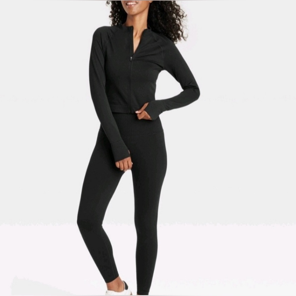 JOYLAB Black Athletic Zipper Seamless Jacket- Size S - Picture 1 of 6